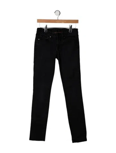 Pre-owned Tory Burch Mid-rise Skinny Leg Jeans In Black