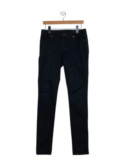 Pre-owned Tory Burch Mid-rise Skinny Leg Jeans In Blue