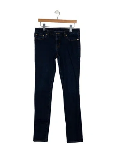 Pre-owned Tory Burch Mid-rise Skinny Leg Jeans In Blue