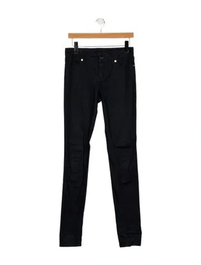 Pre-owned Tory Burch Mid-rise Skinny Leg Jeans In Blue