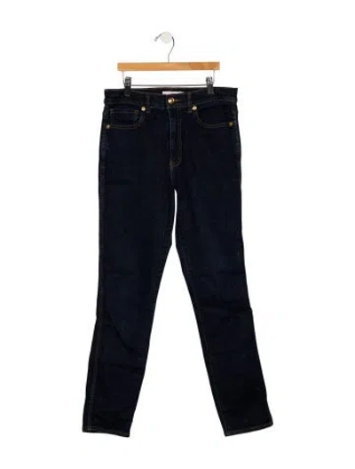 Pre-owned Tory Burch Mid-rise Skinny Leg Jeans In Blue