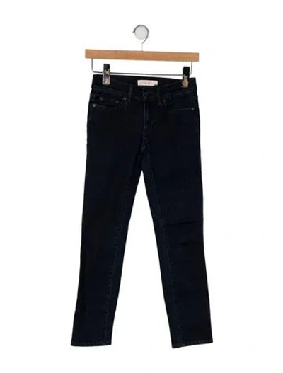 Pre-owned Tory Burch Mid-rise Skinny Leg Jeans In Blue
