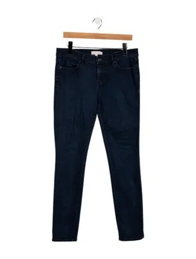 Pre-owned Tory Burch Mid-rise Skinny Leg Jeans In Blue
