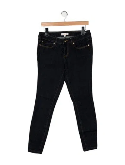 Pre-owned Tory Burch Mid-rise Skinny Leg Jeans In Blue