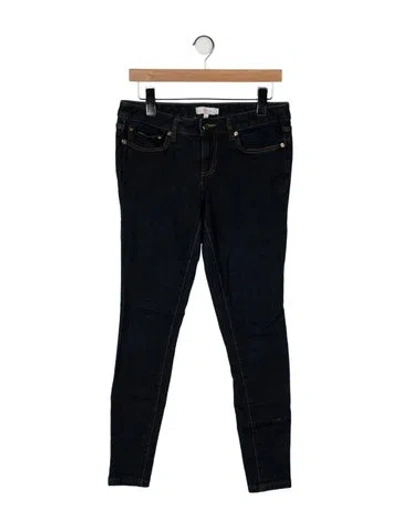 Pre-owned Tory Burch Mid-rise Skinny Leg Jeans In Blue