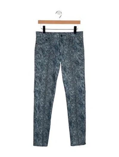 Pre-owned Tory Burch Mid-rise Skinny Leg Jeans In Blue