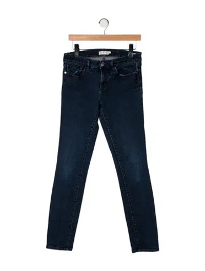 Pre-owned Tory Burch Mid-rise Skinny Leg Jeans In Blue
