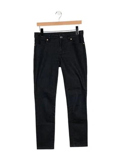 Pre-owned Tory Burch Mid-rise Skinny Leg Jeans In Blue