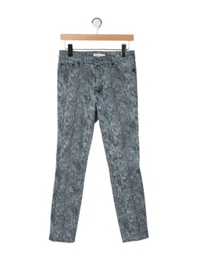 Pre-owned Tory Burch Mid-rise Skinny Leg Jeans In Multi