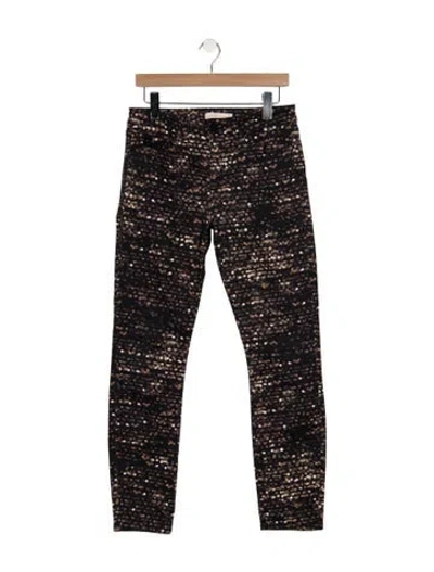Pre-owned Tory Burch Mid-rise Skinny Leg Jeans In Multi