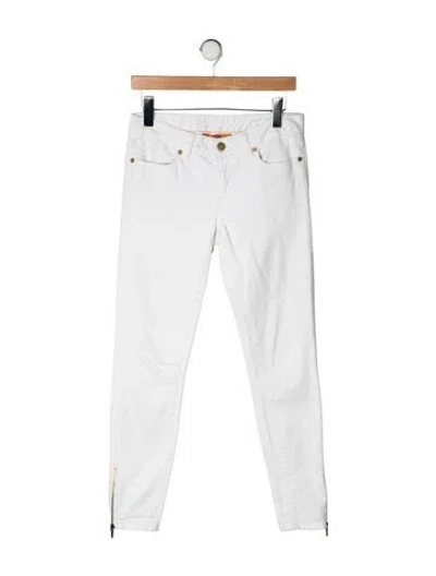 Pre-owned Tory Burch Mid-rise Skinny Leg Jeans In Neutrals