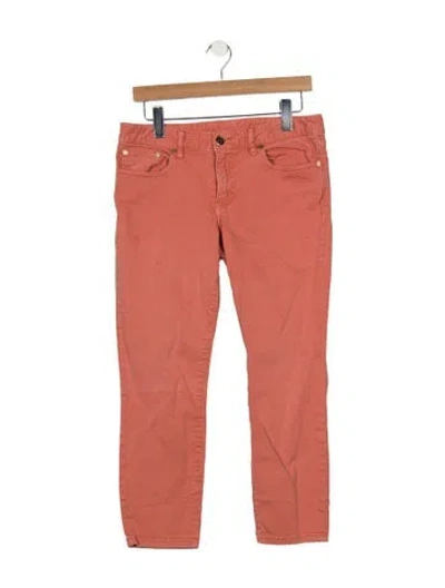 Pre-owned Tory Burch Mid-rise Skinny Leg Jeans In Pink