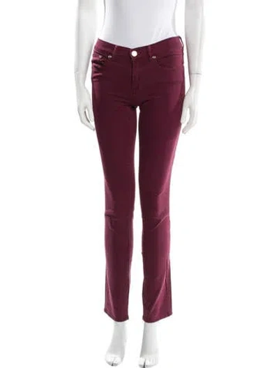 Pre-owned Tory Burch Mid-rise Skinny Leg Jeans In Purple