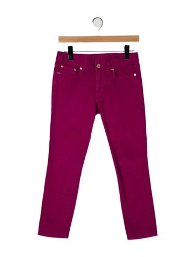 Pre-owned Tory Burch Mid-rise Skinny Leg Jeans In Purple