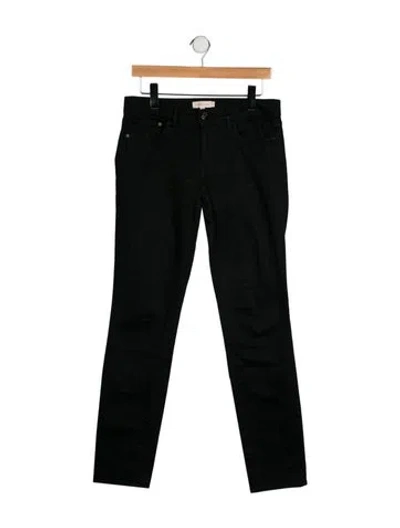 Pre-owned Tory Burch Mid-rise Straight Leg Jeans In Black