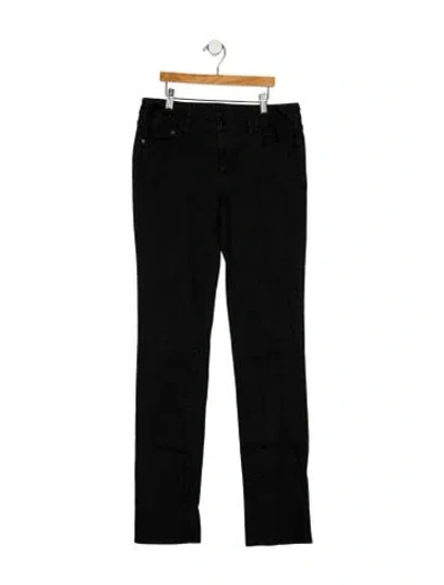 Pre-owned Tory Burch Mid-rise Straight Leg Jeans In Black