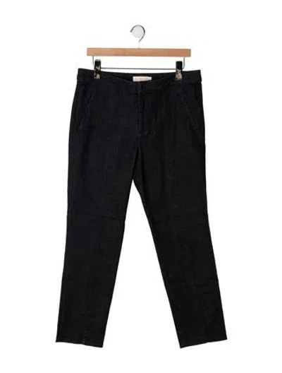 Pre-owned Tory Burch Mid-rise Straight Leg Jeans In Black