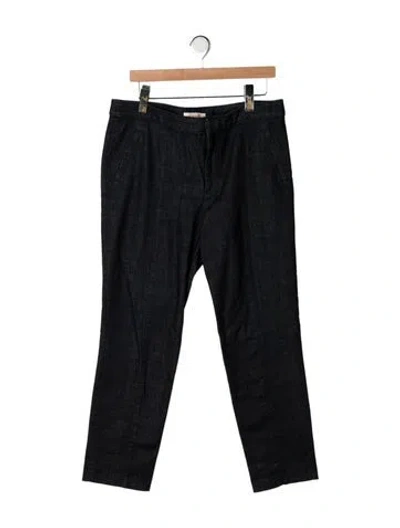 Pre-owned Tory Burch Mid-rise Straight Leg Jeans In Black