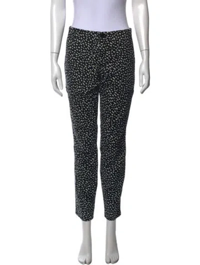 Pre-owned Tory Burch Mid-rise Straight Leg Jeans In Black/white
