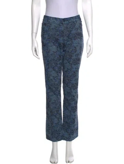Pre-owned Tory Burch Mid-rise Straight Leg Jeans In Blue
