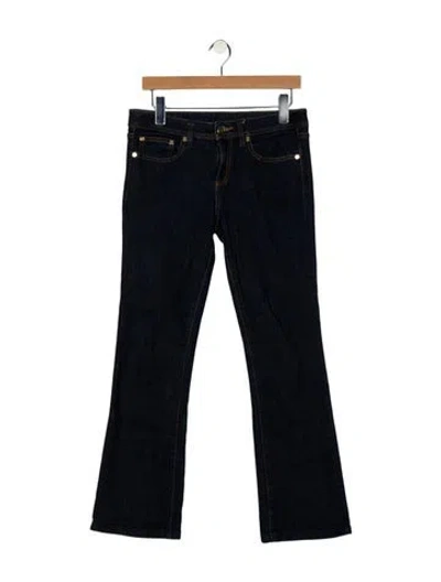 Pre-owned Tory Burch Mid-rise Straight Leg Jeans In Blue