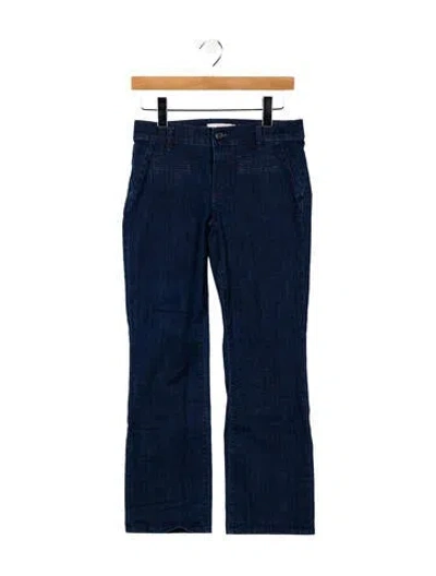 Pre-owned Tory Burch Mid-rise Straight Leg Jeans In Blue