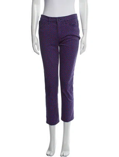 Pre-owned Tory Burch Mid-rise Straight Leg Jeans In Blue