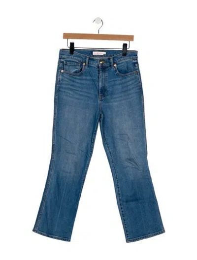 Pre-owned Tory Burch Mid-rise Straight Leg Jeans In Blue