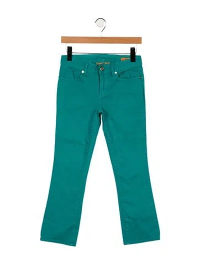 Pre-owned Tory Burch Mid-rise Straight Leg Jeans In Blue