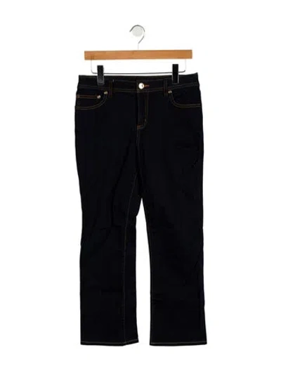 Pre-owned Tory Burch Mid-rise Straight Leg Jeans In Blue