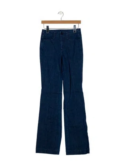 Pre-owned Tory Burch Mid-rise Straight Leg Jeans In Blue