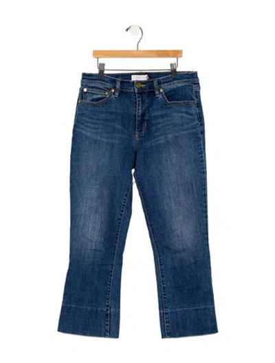 Pre-owned Tory Burch Mid-rise Straight Leg Jeans In Blue