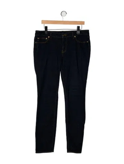 Pre-owned Tory Burch Mid-rise Straight Leg Jeans In Blue