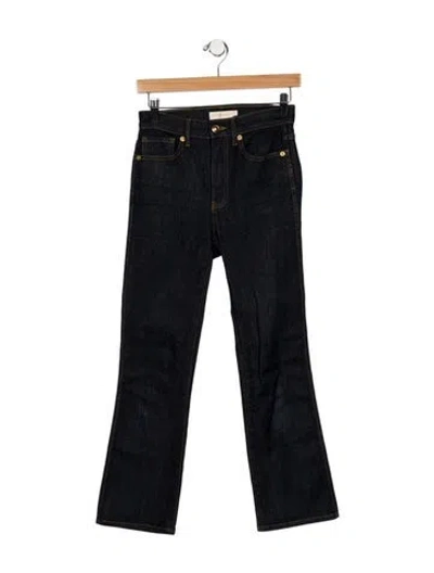 Pre-owned Tory Burch Mid-rise Straight Leg Jeans In Blue