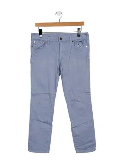 Pre-owned Tory Burch Mid-rise Straight Leg Jeans In Blue