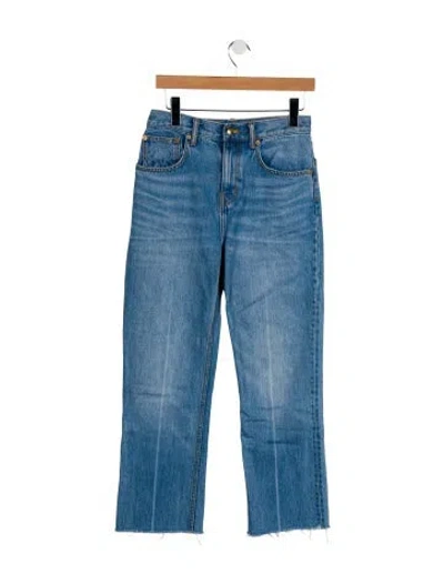 Pre-owned Tory Burch Mid-rise Straight Leg Jeans In Blue