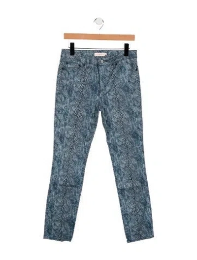 Pre-owned Tory Burch Mid-rise Straight Leg Jeans In Blue