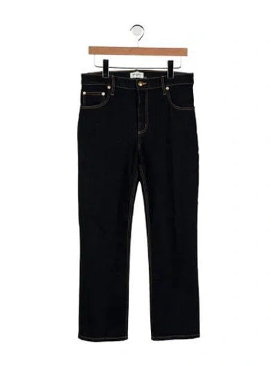 Pre-owned Tory Burch Mid-rise Straight Leg Jeans In Blue