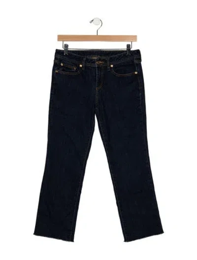 Pre-owned Tory Burch Mid-rise Straight Leg Jeans In Blue
