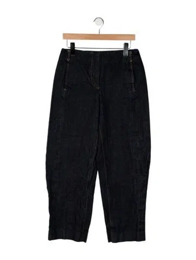 Pre-owned Tory Burch Mid-rise Straight Leg Jeans In Blue