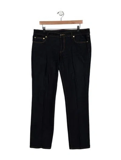 Pre-owned Tory Burch Mid-rise Straight Leg Jeans In Blue