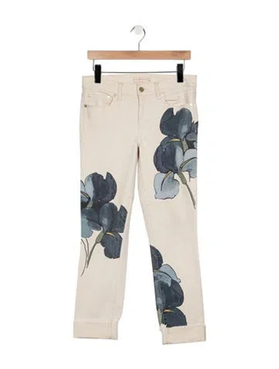 Pre-owned Tory Burch Mid-rise Straight Leg Jeans In Blue