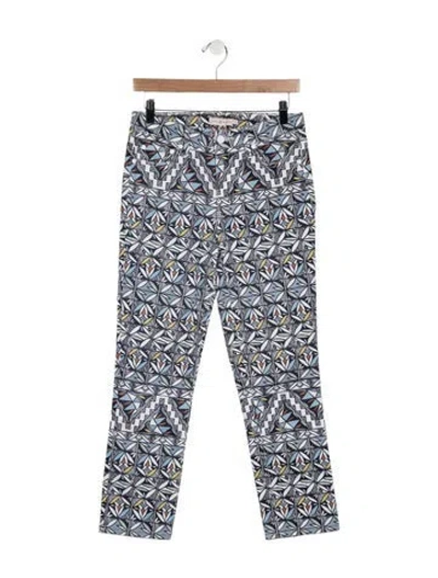 Pre-owned Tory Burch Mid-rise Straight Leg Jeans In Blue