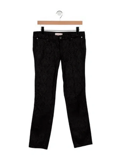 Pre-owned Tory Burch Mid-rise Straight Leg Jeans In Blue