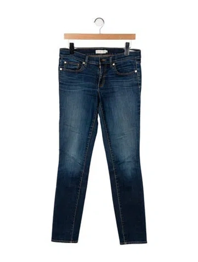 Pre-owned Tory Burch Mid-rise Straight Leg Jeans In Blue