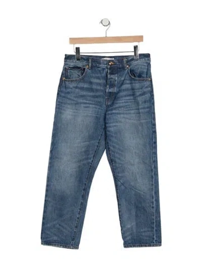 Pre-owned Tory Burch Mid-rise Straight Leg Jeans In Blue