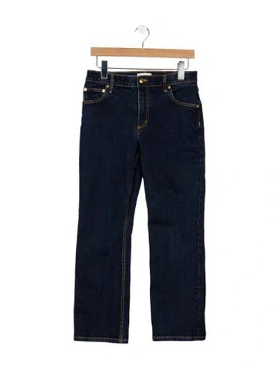 Pre-owned Tory Burch Mid-rise Straight Leg Jeans In Blue