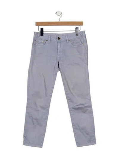 Pre-owned Tory Burch Mid-rise Straight Leg Jeans In Blue
