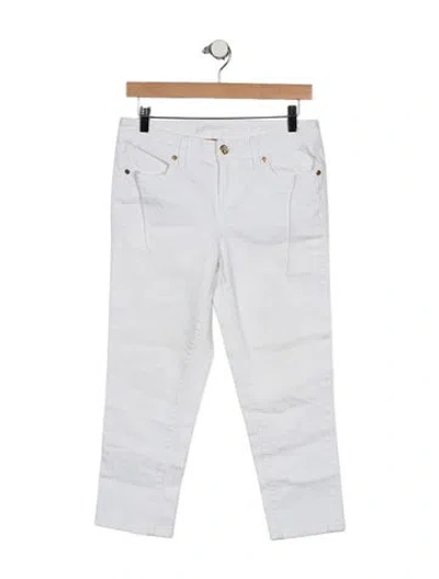 Pre-owned Tory Burch Mid-rise Straight Leg Jeans In Blue