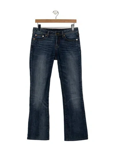 Pre-owned Tory Burch Mid-rise Straight Leg Jeans In Blue